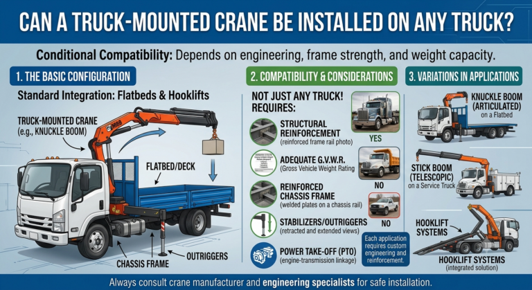 Fleet engineers evaluating a Scania heavy-duty truck chassis frame for hydraulic crane installation compatibility