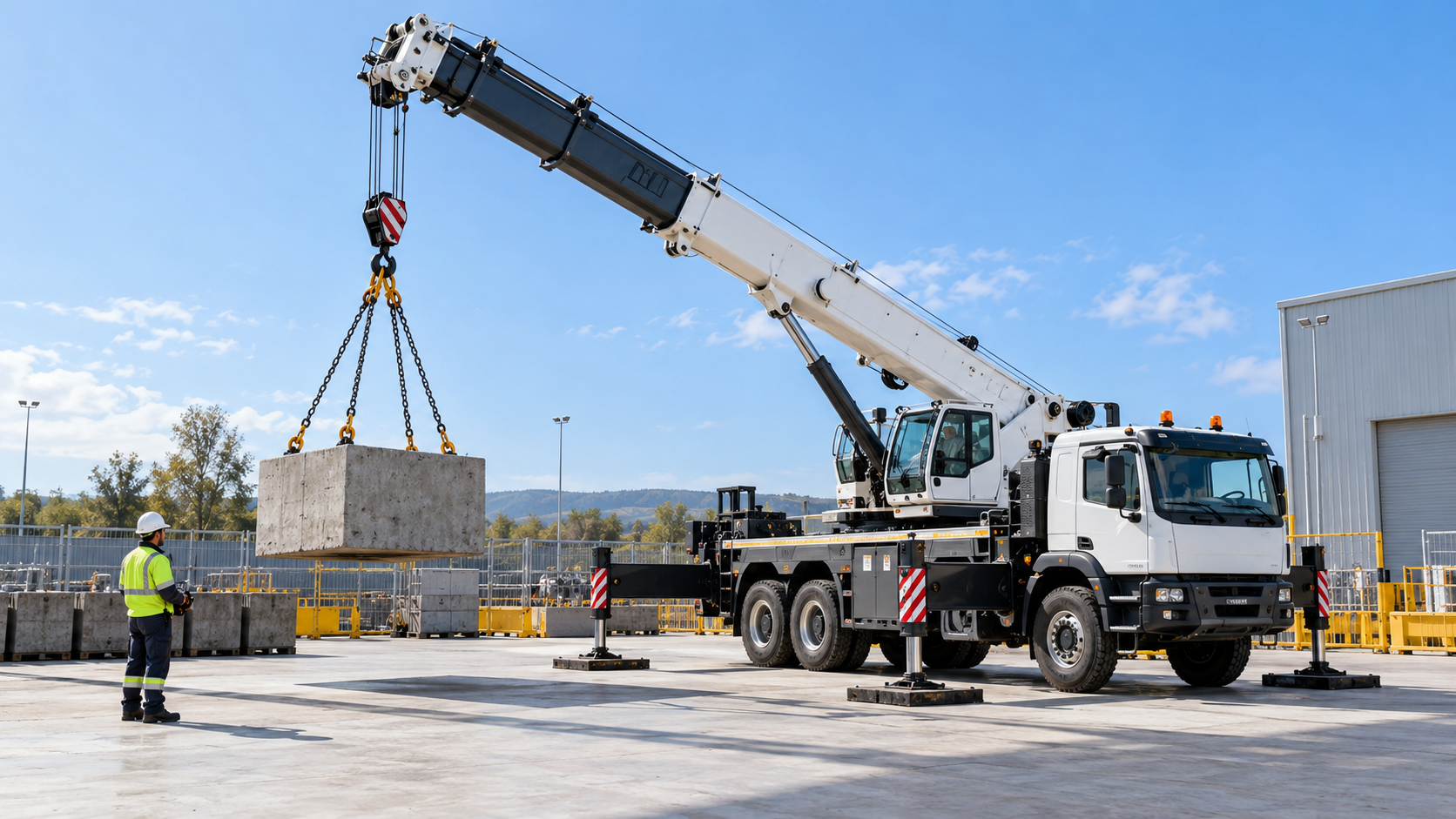 truck mounted crane load test before delivery
