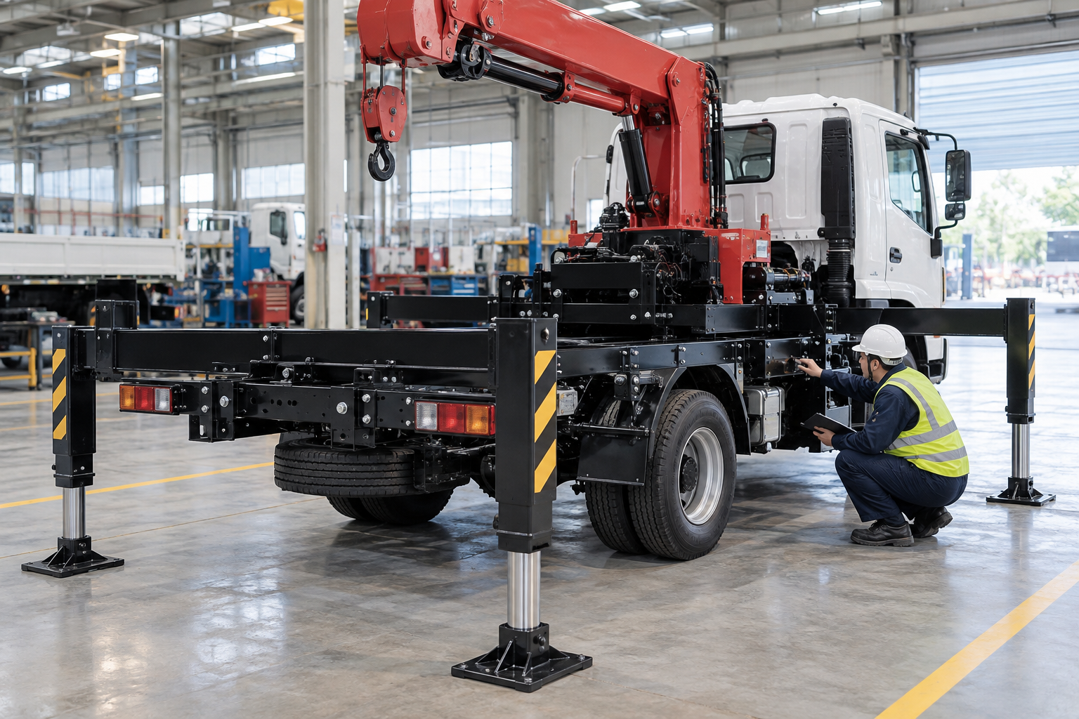 truck mounted crane chassis matching and subframe design